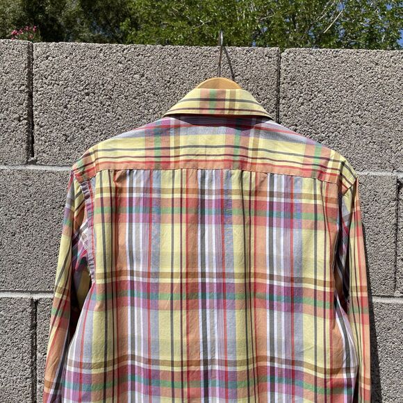 46664 It's in our Hands Colorful Plaid Button Down Shirt Mens Large N.Mandela 41 - Picture 15 of 16